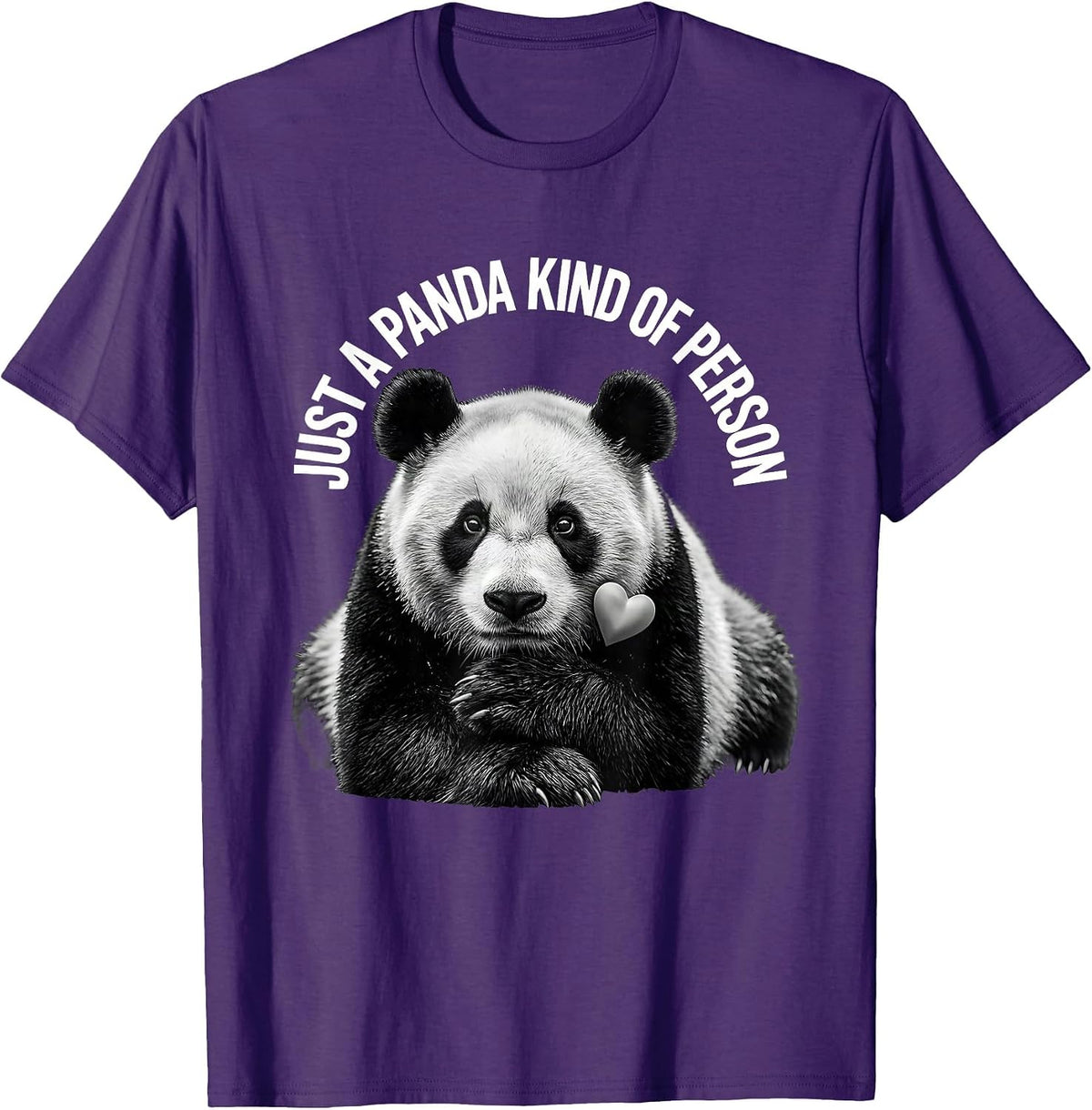 Just A Panda Kind Of Person Funny Panda Lover Cute Animal T-Shirt - Purple