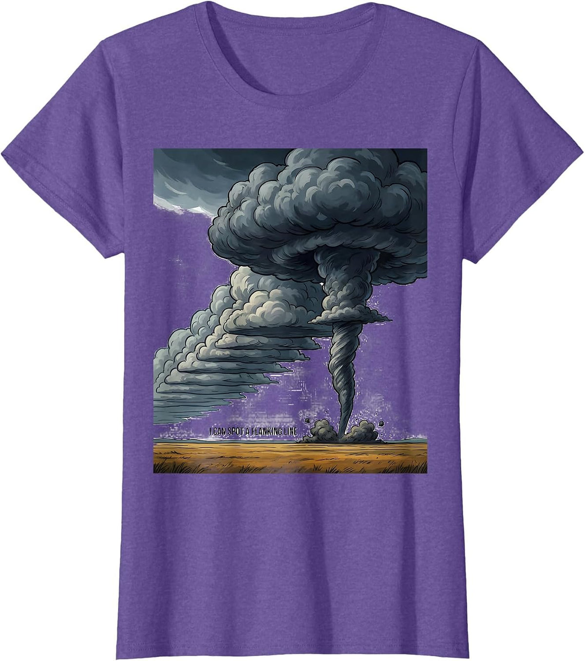 I Can Spot A Flanking Line Funny Storm Chaser Meteorology T-Shirt - Purple Heather