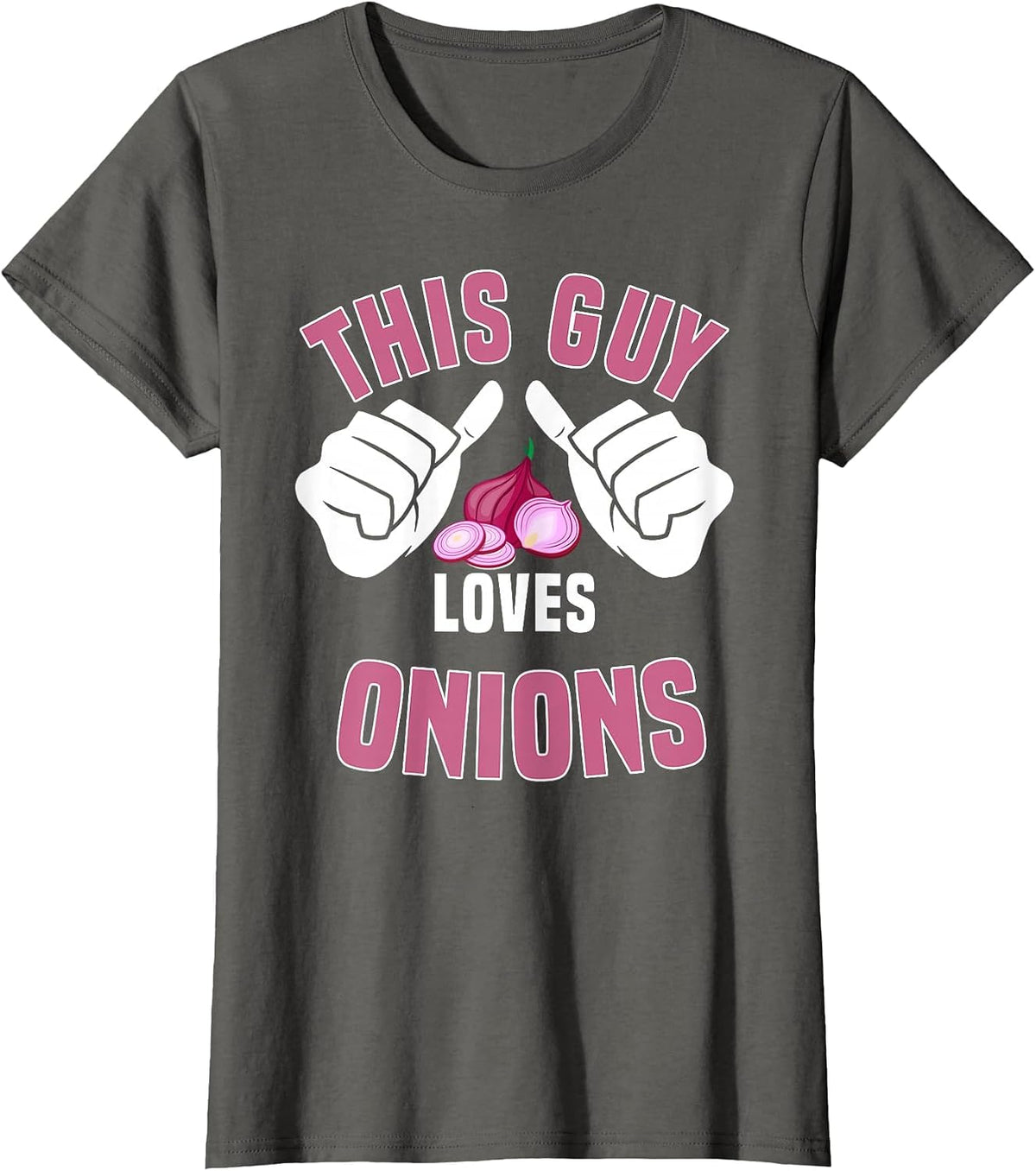 Funny Onions Lover Design Vegetables Onion T-Shirt - Asphalt Grey