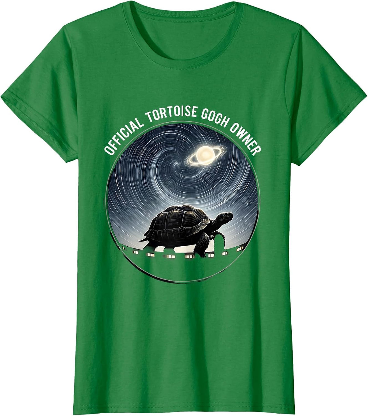 Women's Official Tortoise Gogh Owner Funny Animal Lover Pet Owner T-Shirt - Kelly Green