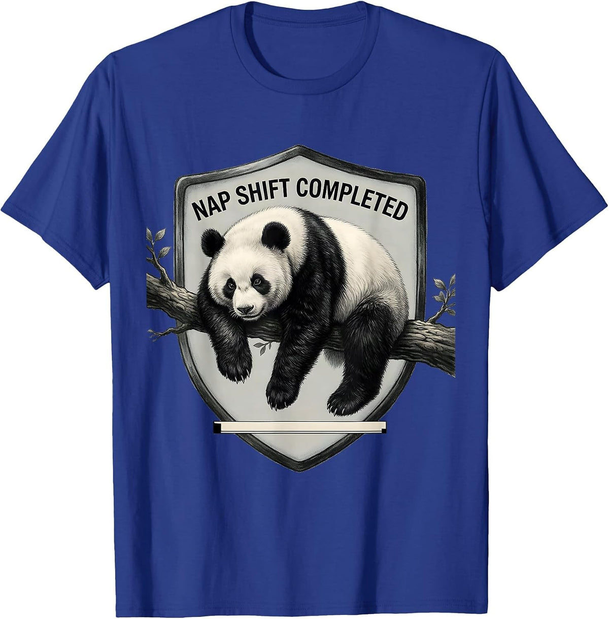 Nap Shift Completed Funny Panda Bear Animal Lover Gift T-Shirt - Royal Blue