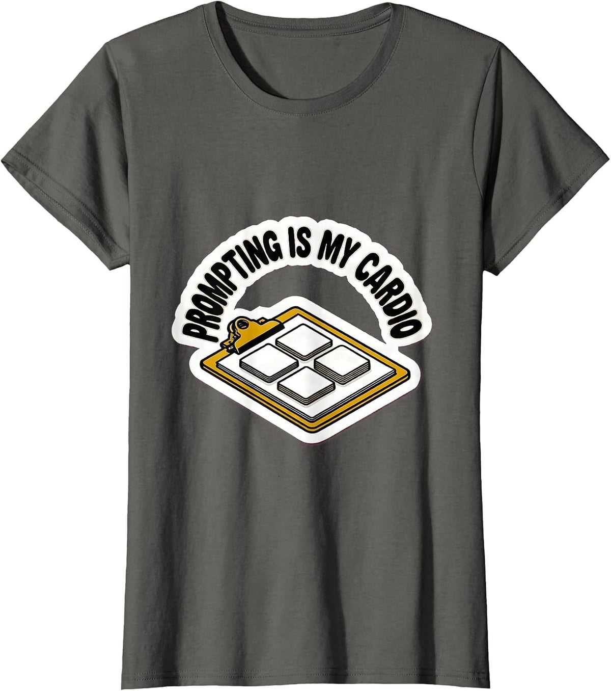Women's Prompting Is My Cardio Special Education Teacher ABA Humor T-Shirt - Asphalt Grey