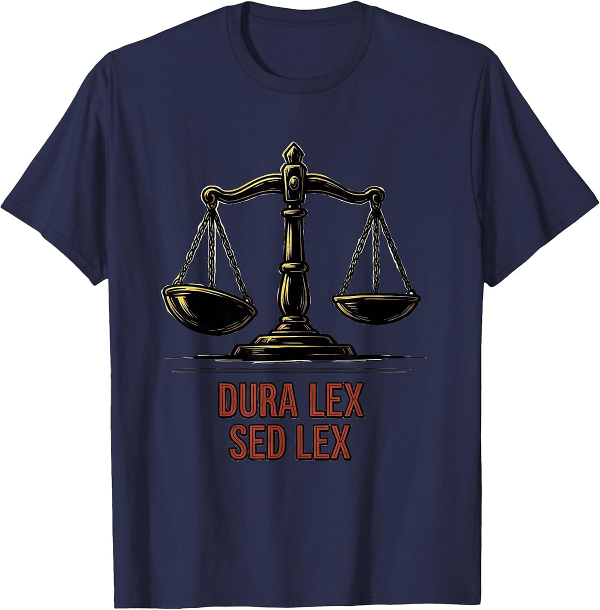 Men's Dura Lex Sed Lex Roman Empire SPQR History Meme Humor T-Shirt - Navy Blue
