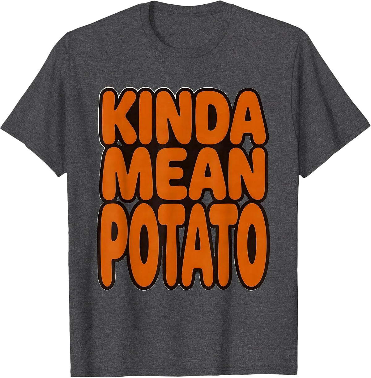 Men's Kinda Mean Potato Funny Sweet Potato Couple Thanksgiving T-Shirt - Dark Heather Grey