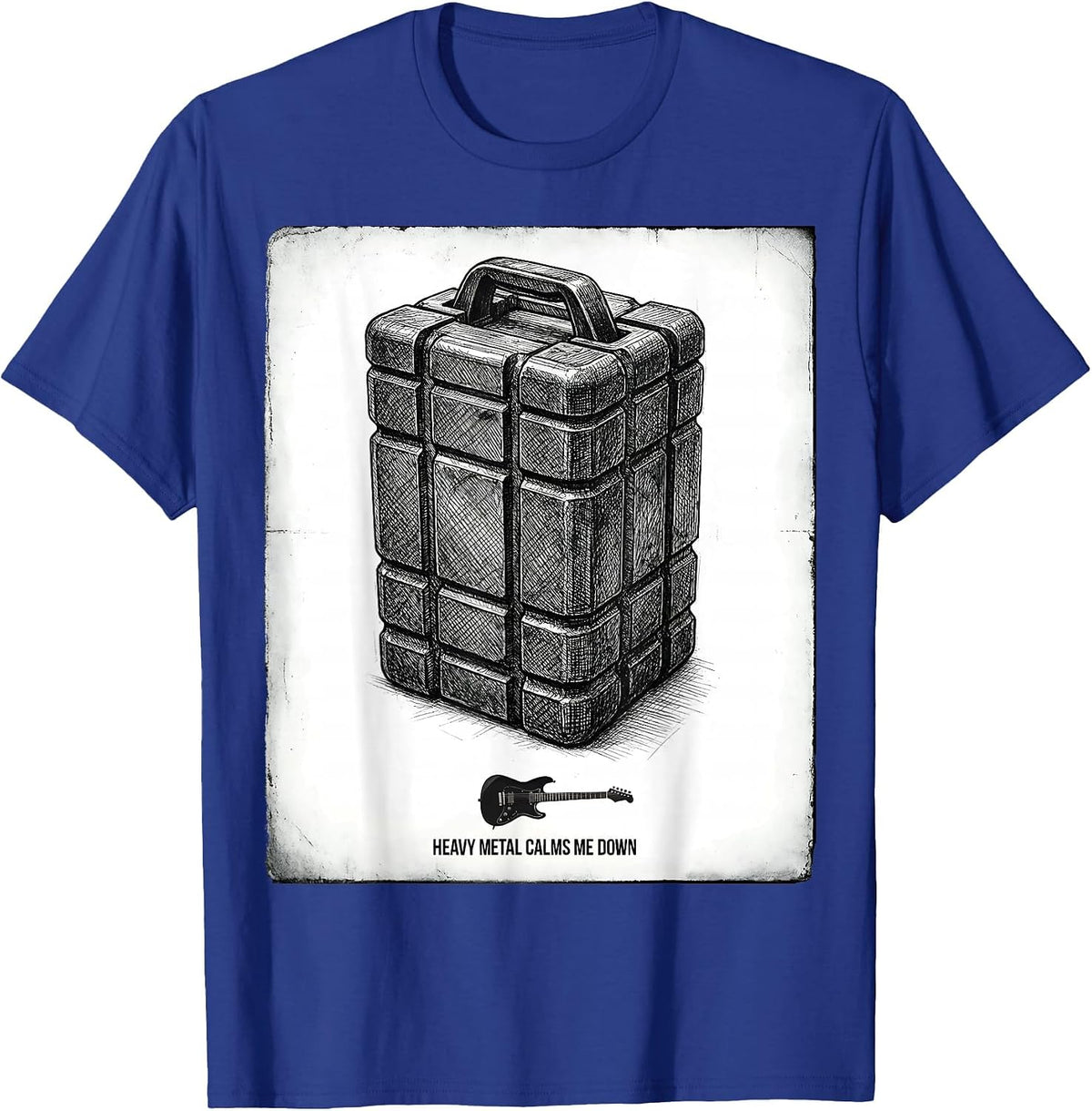 Heavy Metal Calms Me Down Funny Metal Fan Pun Humor T-Shirt - Royal Blue
