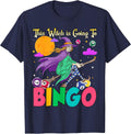 Halloween This Witch is Going to Bingo T-Shirt - Navy Blue