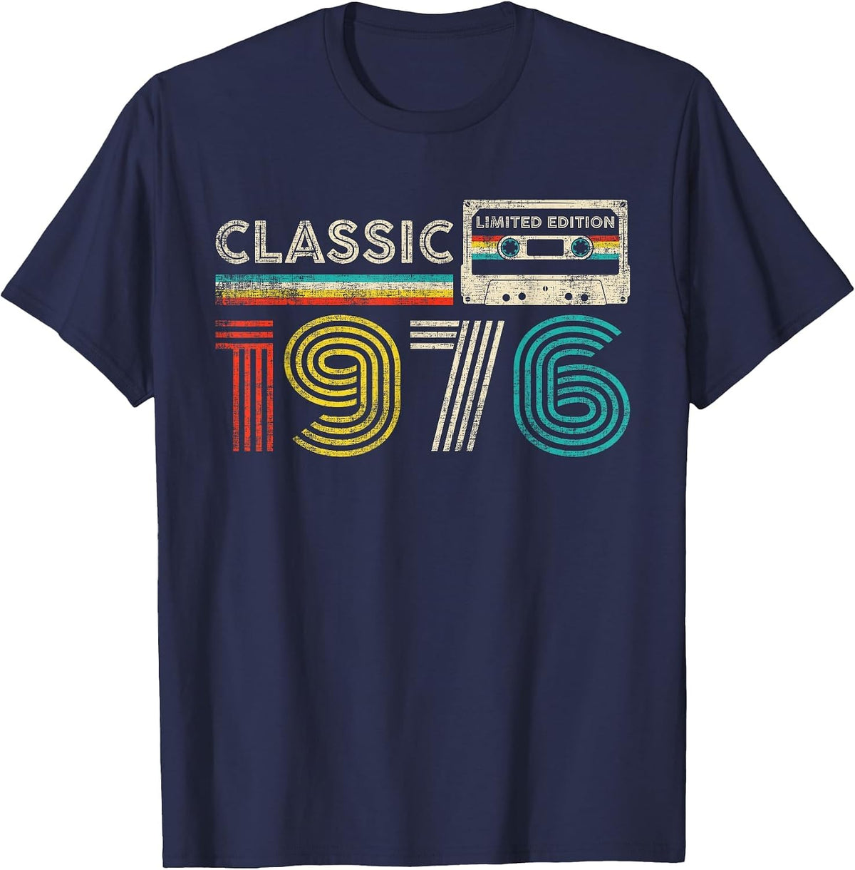 Classic 1976 Vintage Birthday 1976 Cassette Tape Classic T-Shirt - Navy Blue
