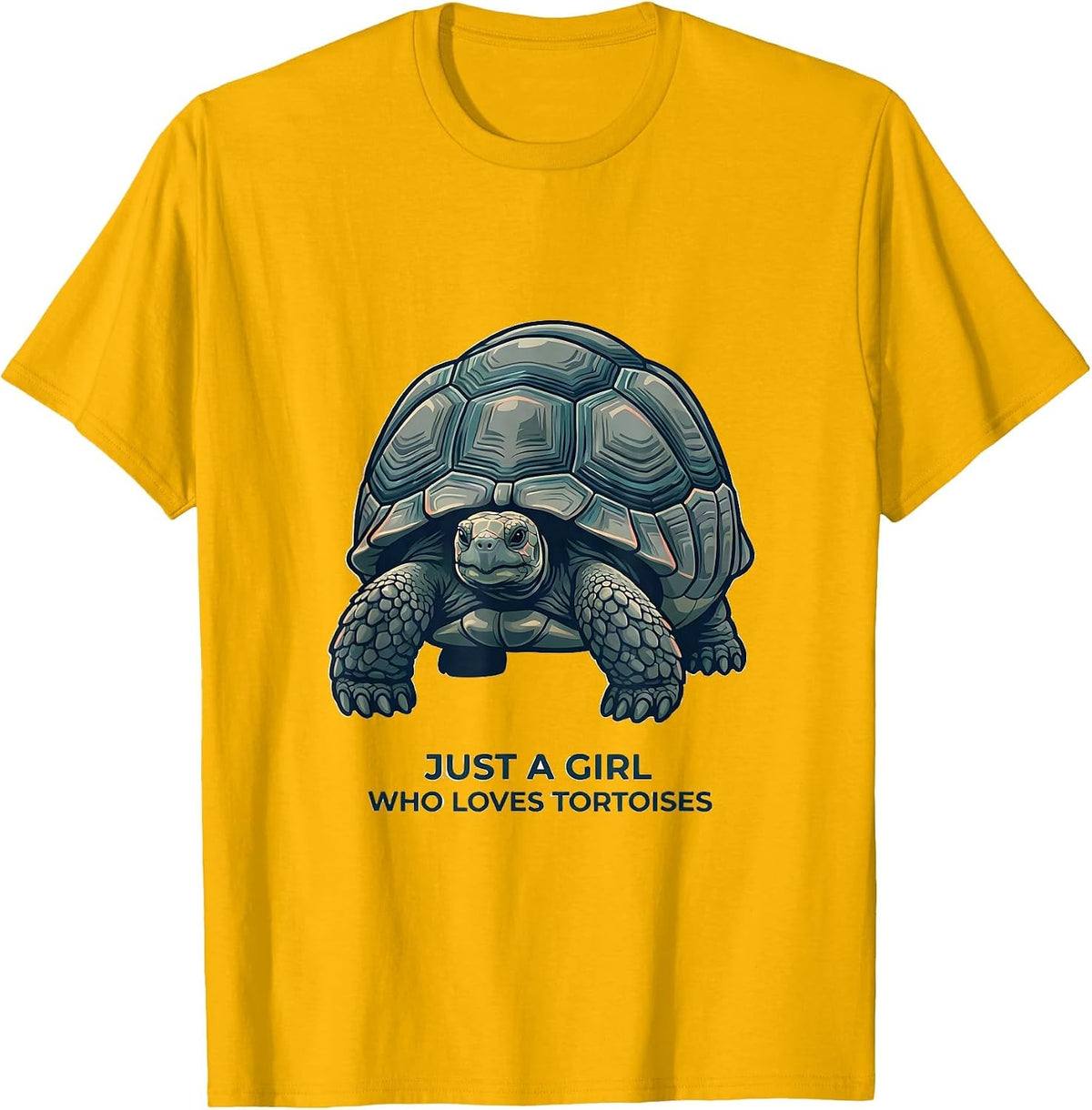 Just A Girl Who Loves Tortoises Funny Reptile Lover Gift T-Shirt - Golden Yellow