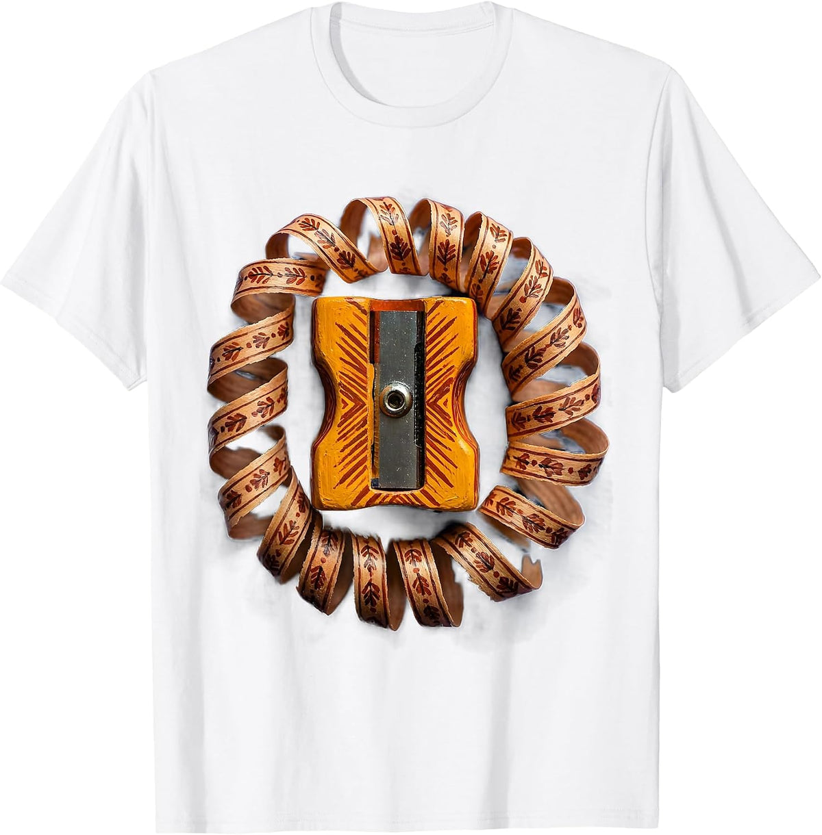 Men's Kindergarten Teacher Pencil Sharpener Art T-Shirt - White