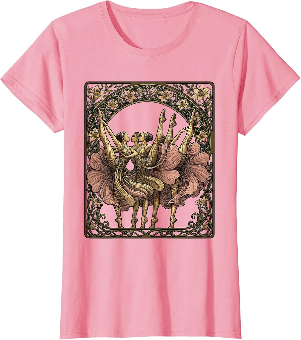 Women's Chorus Line High Kick Dance Graphic T-Shirt - Pink