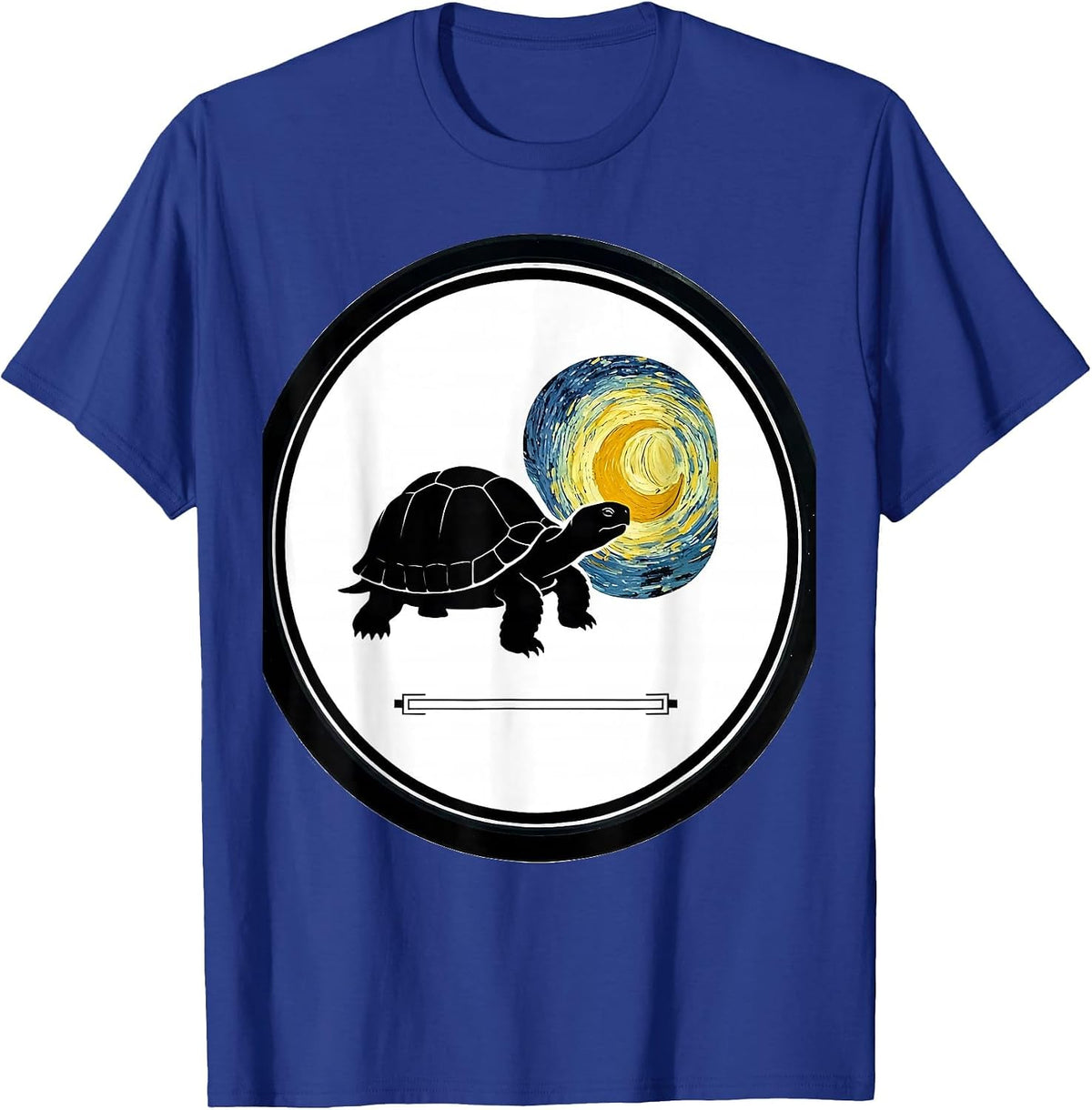 Sealed Badge Tortoise Night Sky Art Pet Lover T-Shirt - Royal Blue