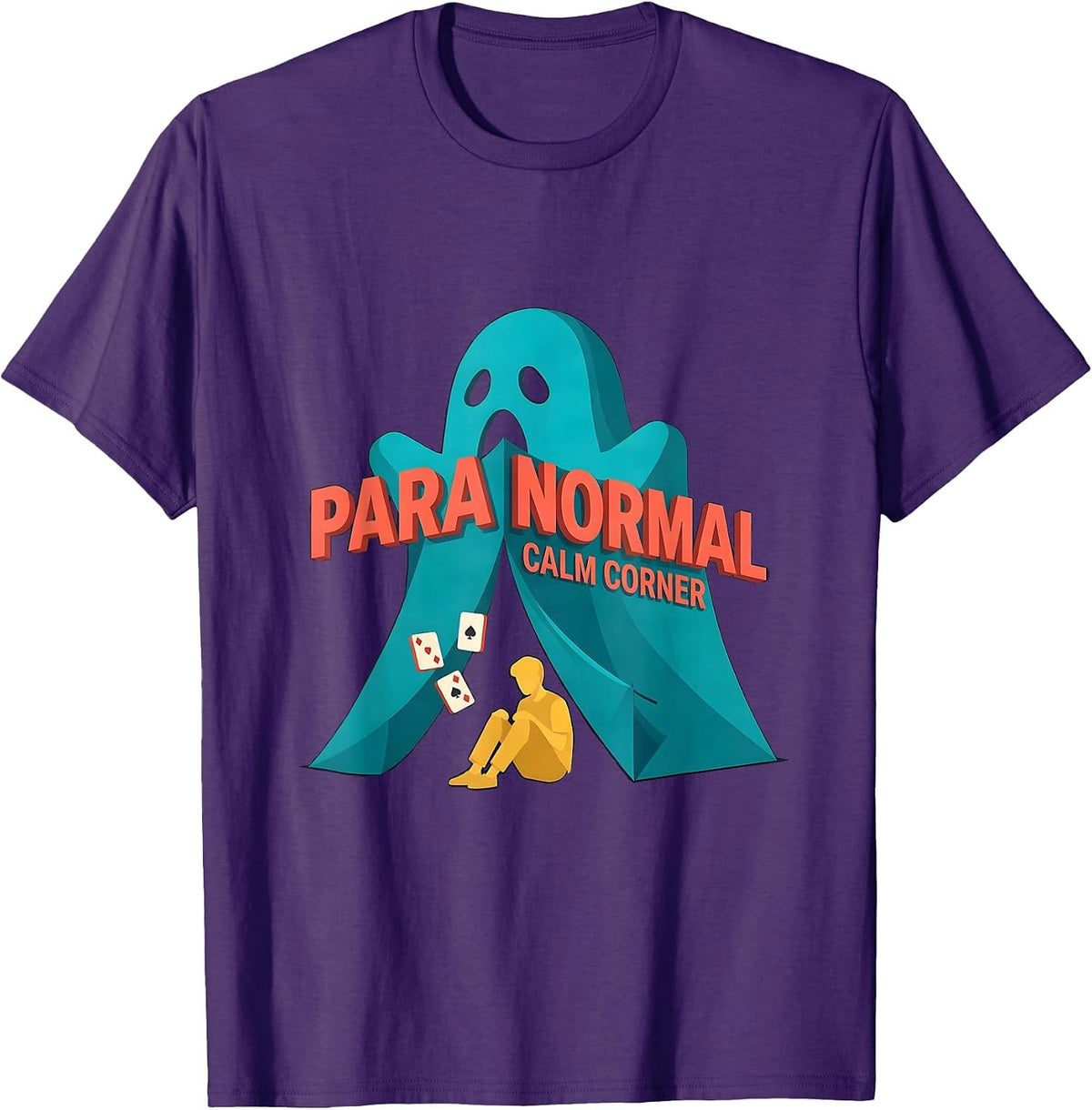 Para Normal Calm Corner Funny Ghost Paraprofessional T-Shirt - Purple