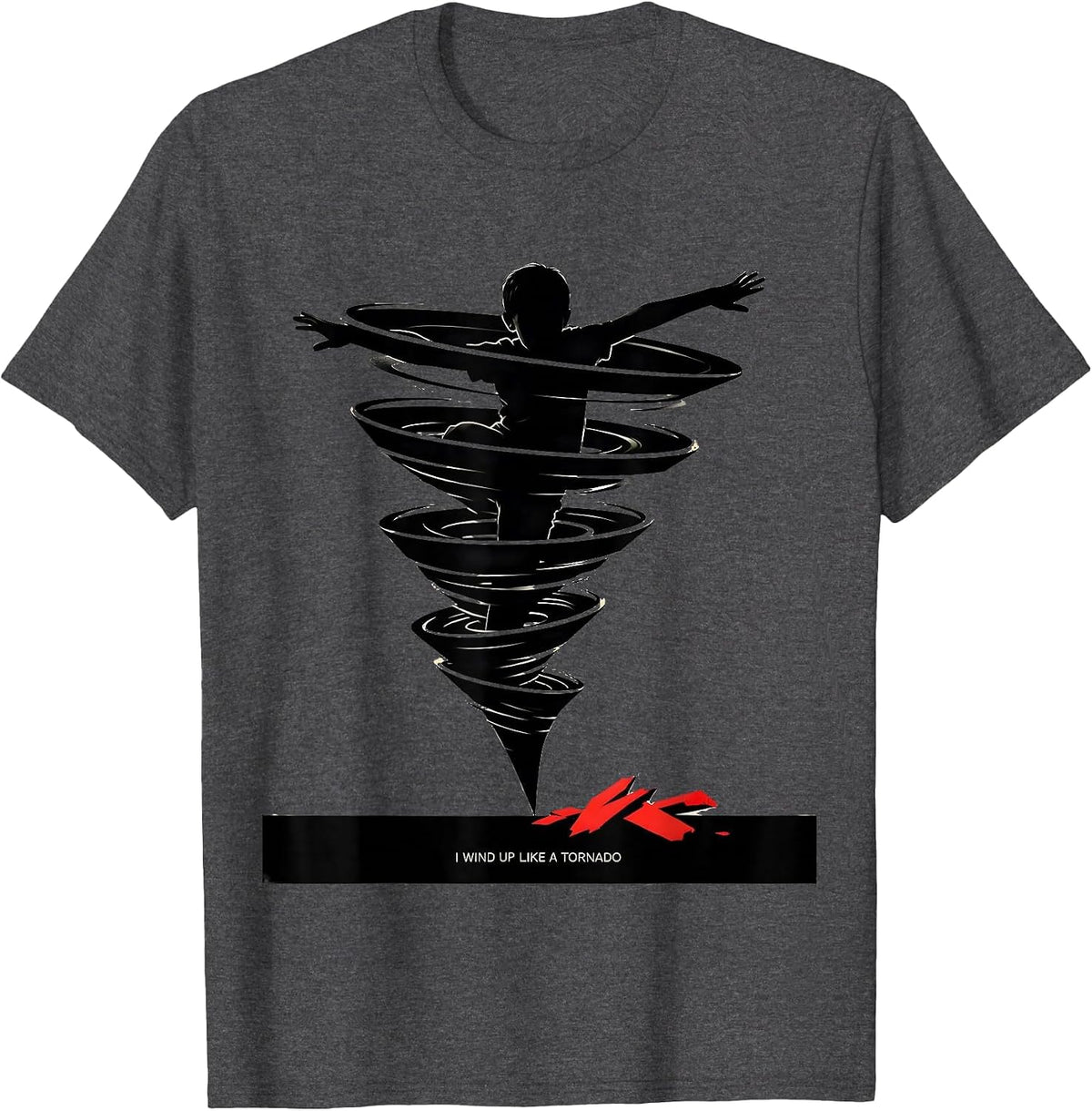 Men's I Wind Up Like A Tornado Funny Storm Chaser Meteorology T-Shirt - Dark Heather Grey