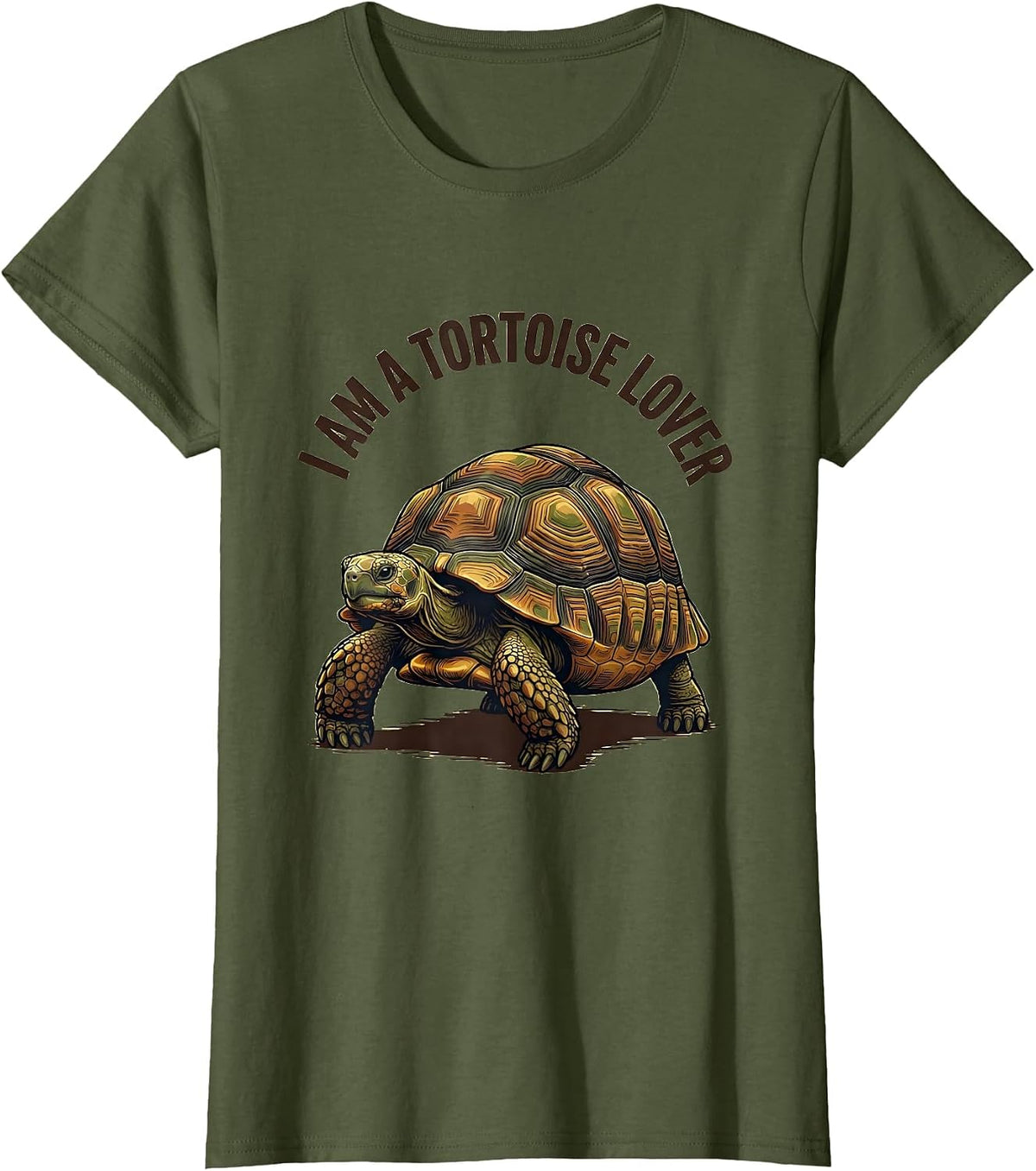 Women's I Am A Tortoise Lover Funny Reptile Animal Lover Gift T-Shirt - Olive Green