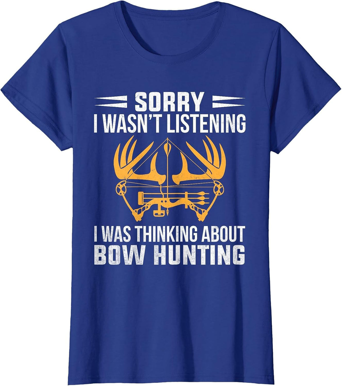 Hunting Archer American Flag Bowhunting Bowhunter Bowtech T-Shirt - Royal Blue