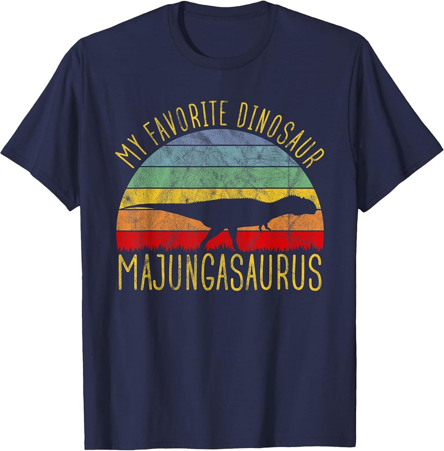 Majungasaurus is My Favorite Dinosaur Dino Lovers T-Shirt - Navy Blue