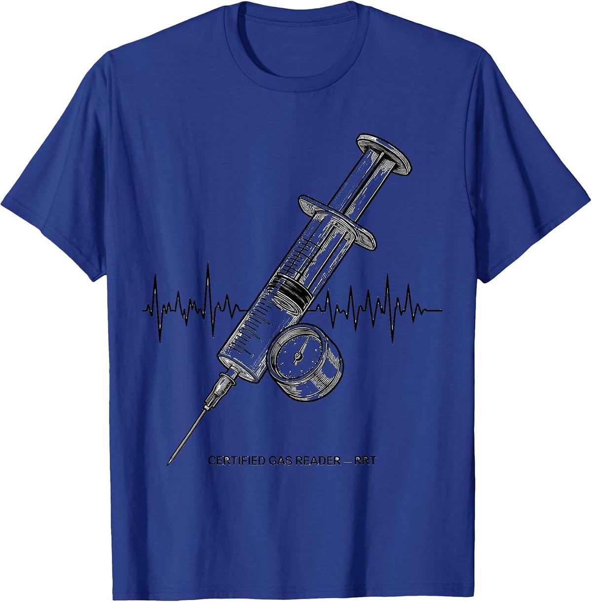 Men's Certified Gas Reader — RRT Funny Respiratory Therapist RT T-Shirt - Royal Blue