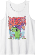 Smiling Friends Glep Vintage Heavy Metal Flowers Cartoon Tank Top - White