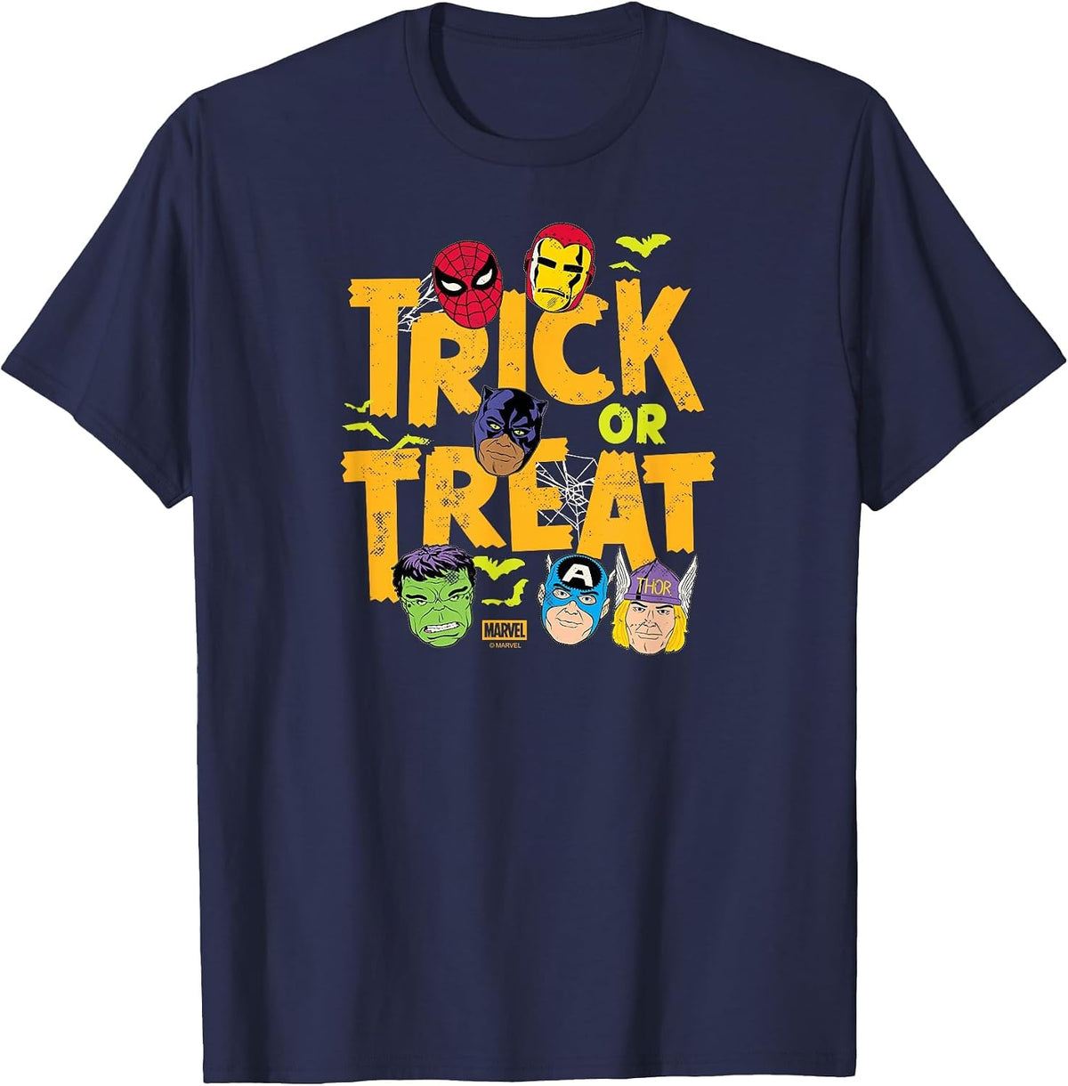 Marvel - Avengers Mask Halloween T-Shirt - Navy Blue