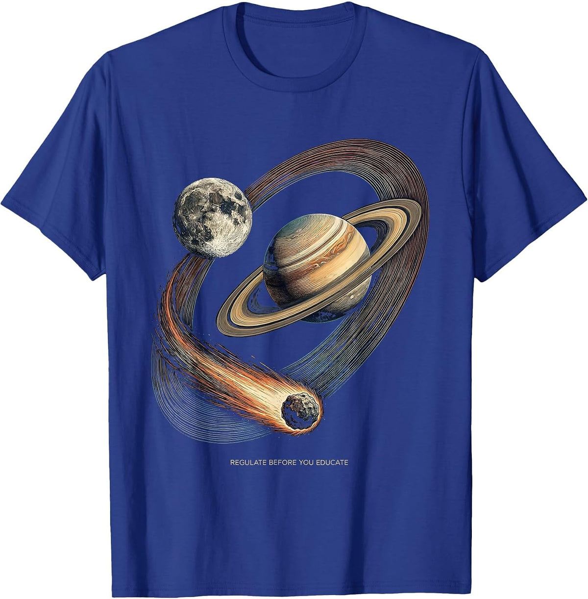 Men's Regulate Before You Educate Neurodiverse Universe Special T-Shirt - Royal Blue