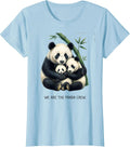 Women's We Are The Panda Crew Storybook Cute Panda Fan Humor T-Shirt - Baby Blue