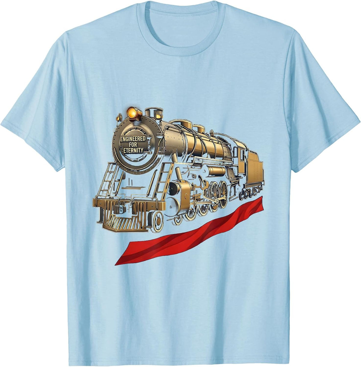 Men's Engineered for Eternity Big Boy 4014 Train USA 250th T-Shirt - Baby Blue