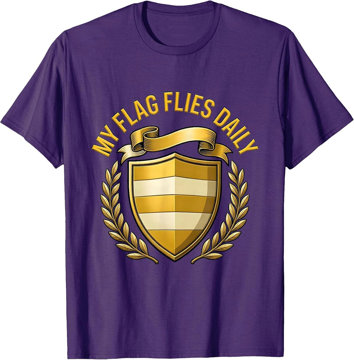 My Flag Flies Daily Pride Flag Design T-Shirt - Purple