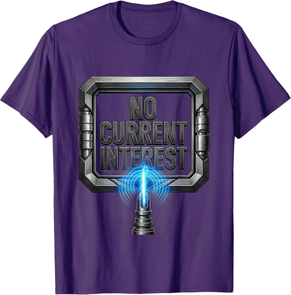Men's No Current Interest Funny Welder Metal Worker Trade Pride T-Shirt - Purple