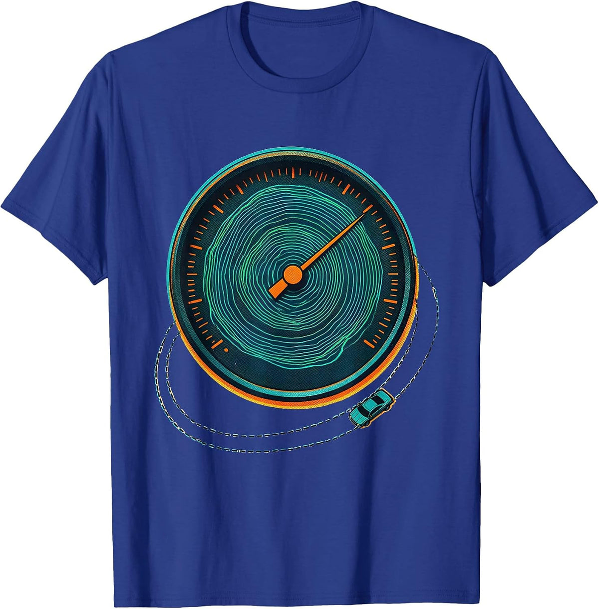 Oversized Dewpoint Gauge Storm Chaser Meteorology Enthusiast T-Shirt - Royal Blue