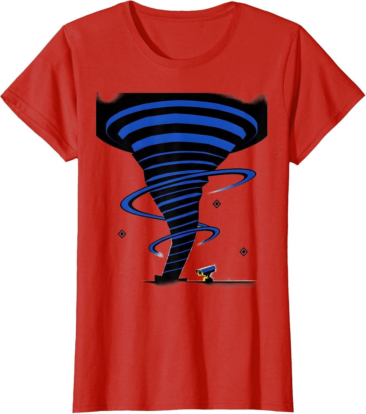 Women's Tornado Funnel Storm Chaser Meteorology Humor T-Shirt - Red