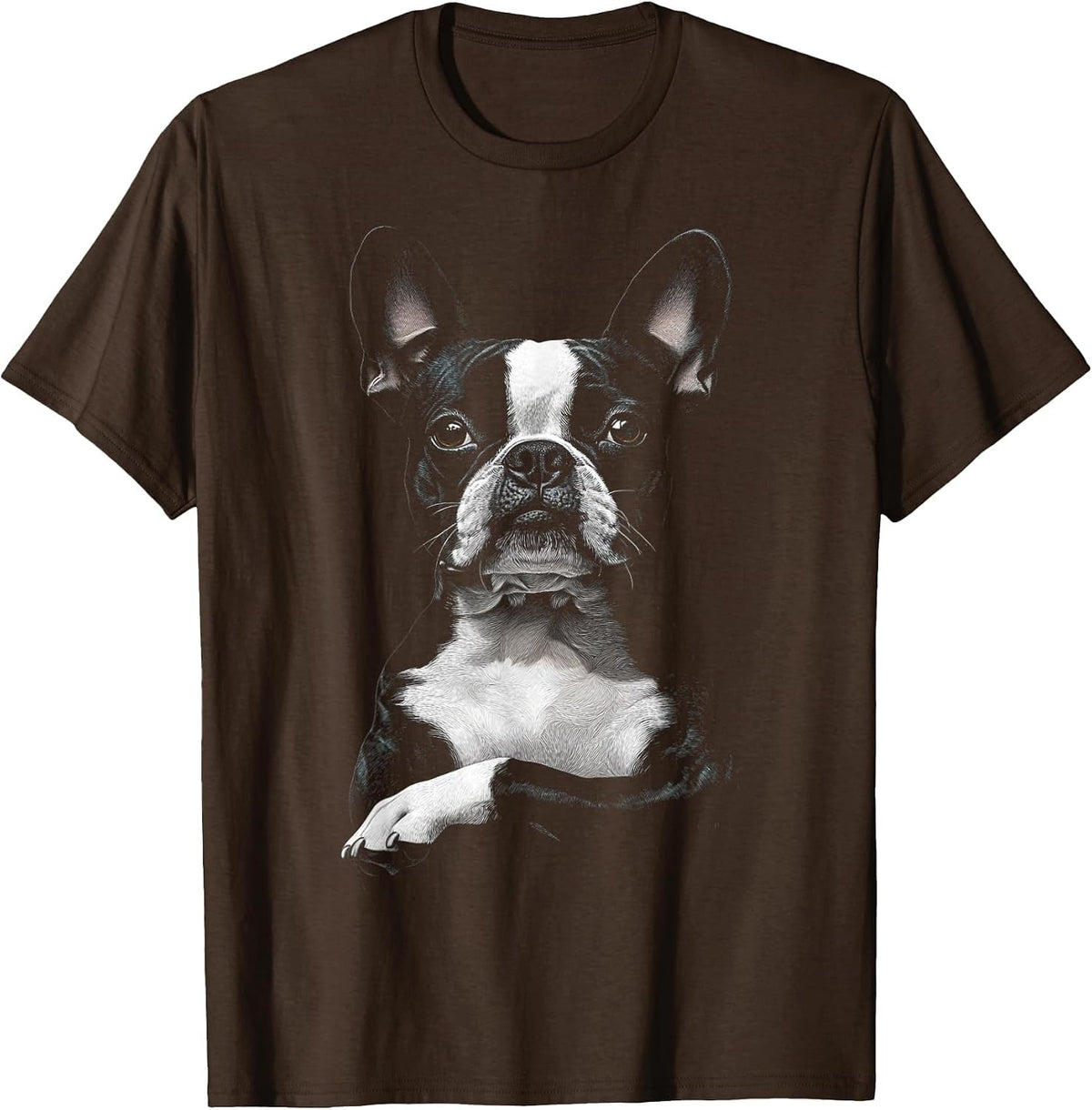 Funny Boston Terrier Dog T-Shirt - Brown