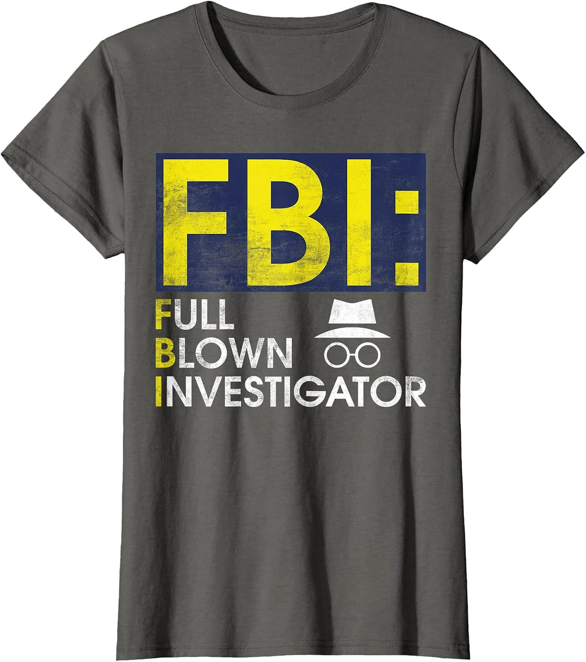 Full FBI Investigator True Crime T-Shirt - Asphalt Grey
