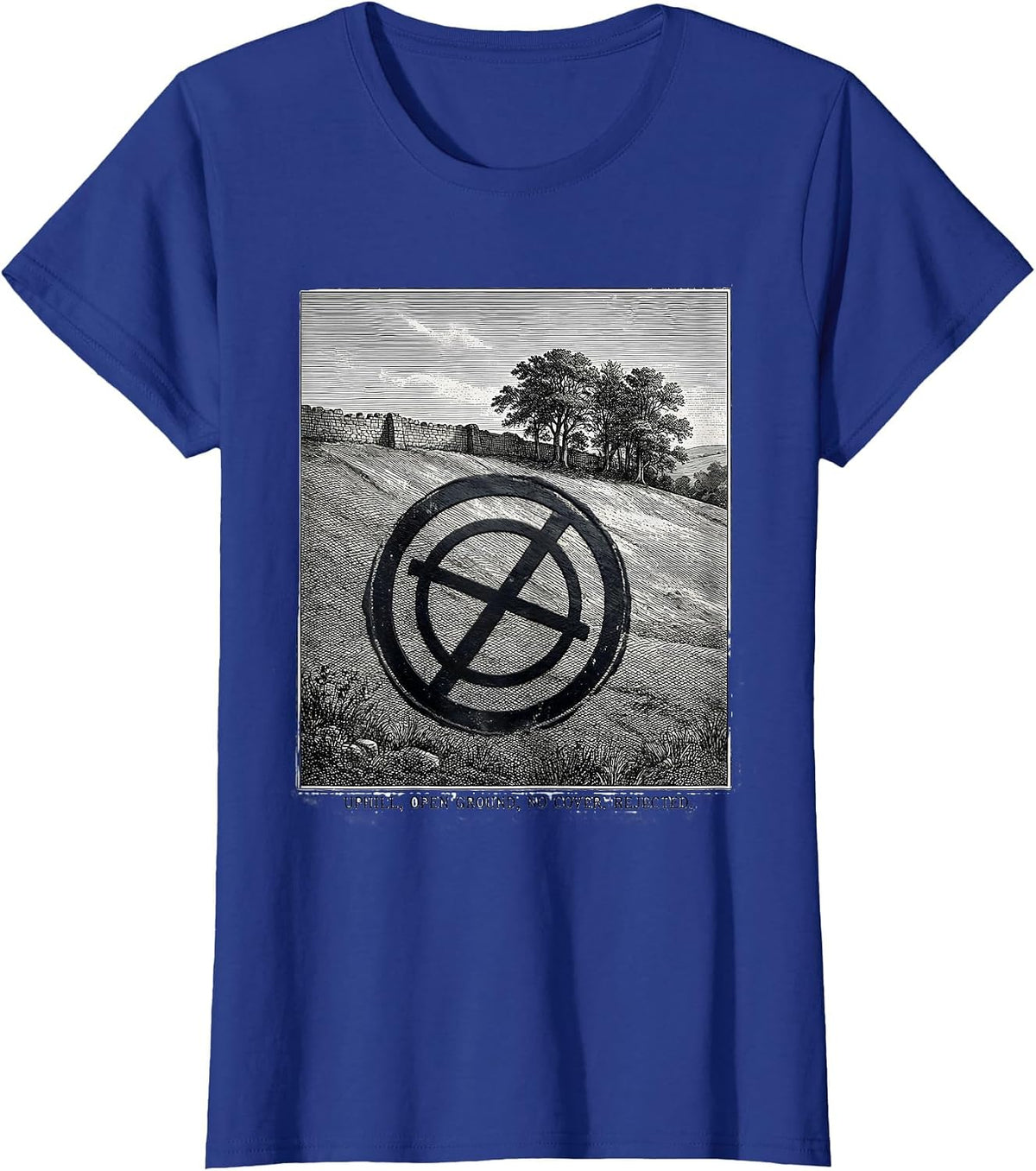 Women's Uphill Open Ground No Cover Rejected Civil War History Buff T-Shirt - Royal Blue