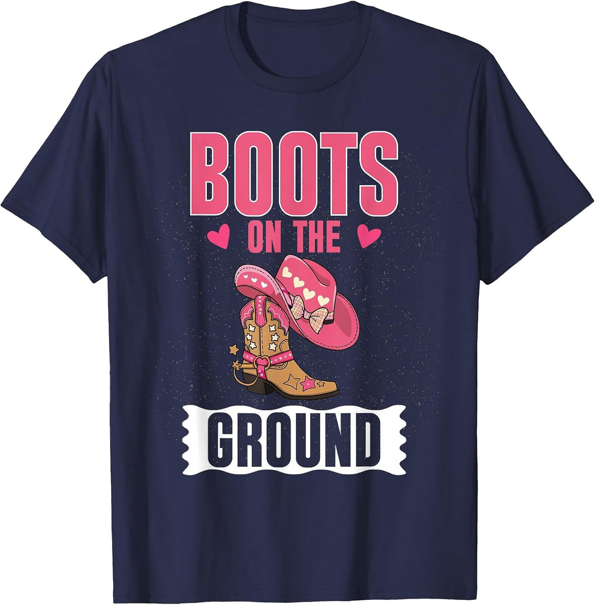 Boots on the Ground. Linedance T-Shirt - Navy Blue