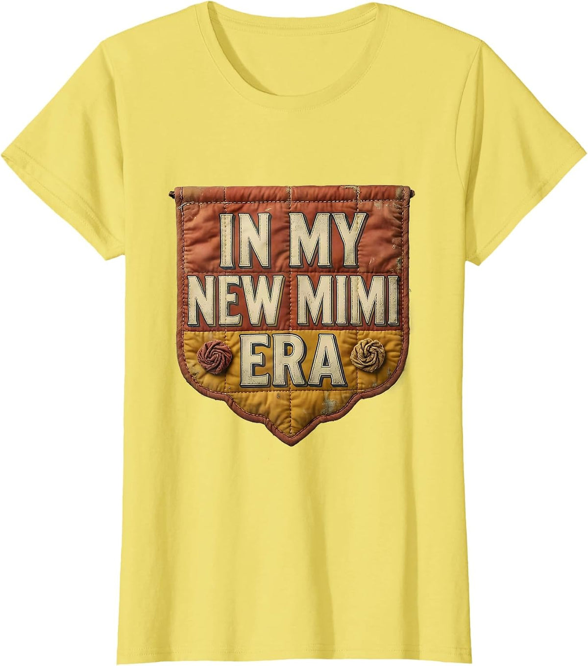 In My New Mimi Era Vintage Funny Retro Family Role Gift T-Shirt - Lemon Yellow