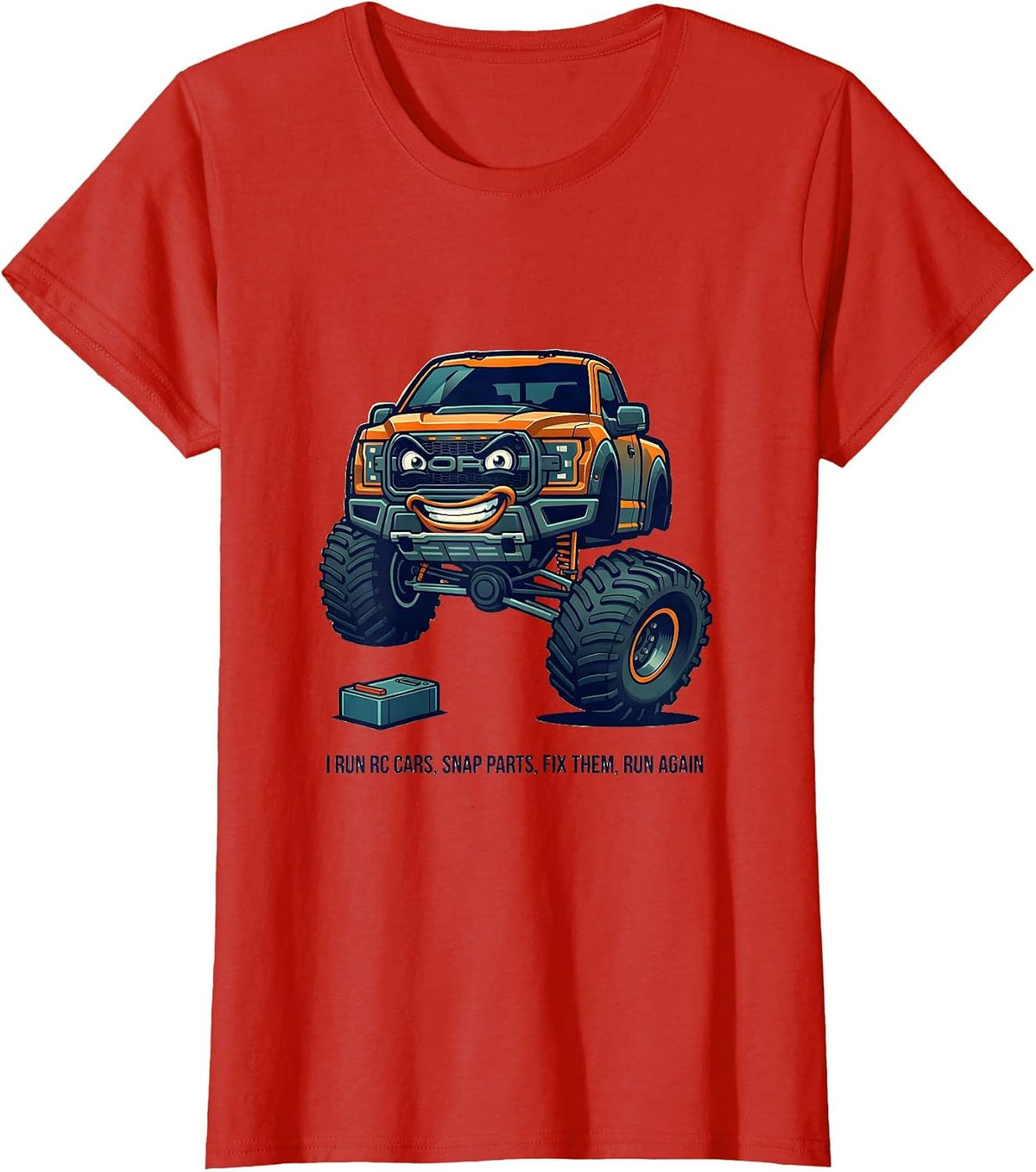 Women's I Run RC Cars Snap Parts Fix Them Run Again RC Racer T-Shirt - Red