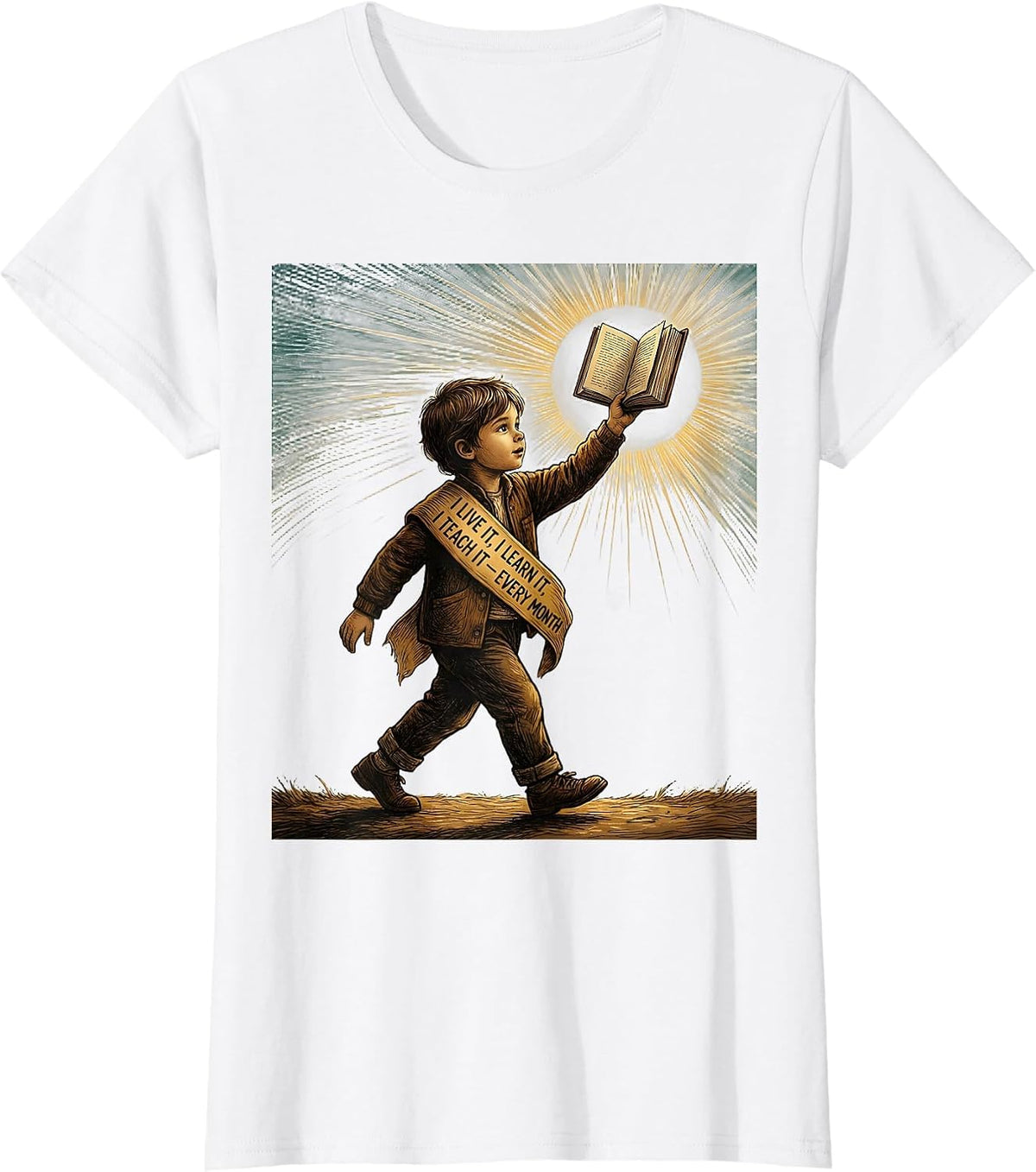 I Live It I Learn It I Teach It Every Month Teacher T-Shirt - White