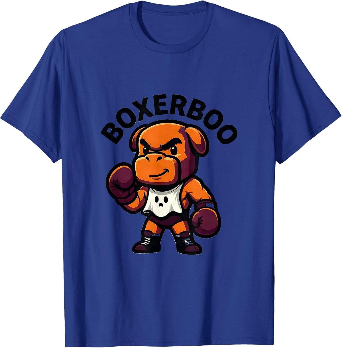 Boxerboo Funny Boxer Dog Ghost Halloween Costume T-Shirt - Royal Blue