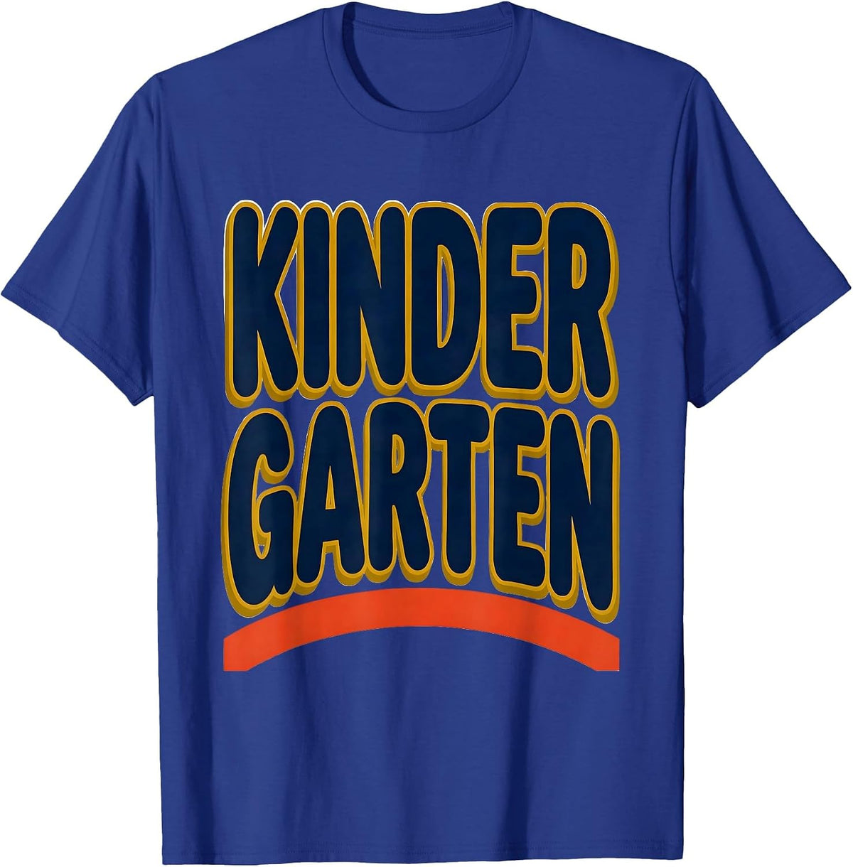 Kindergarten Retro Grade Level Teacher Student Back T-Shirt - Royal Blue