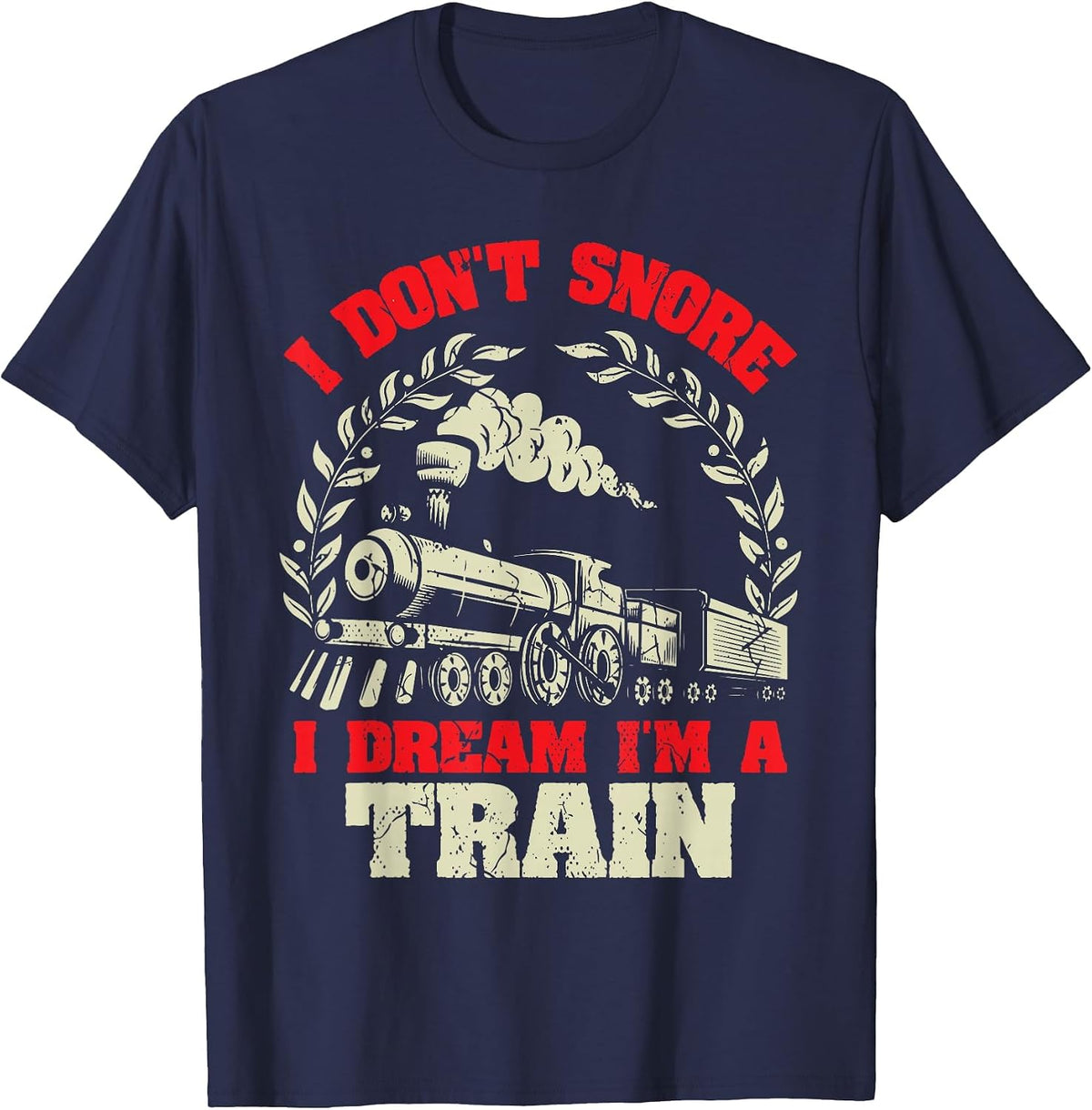 Railway Railroad Conductor Locomotive Steam Train Collector T-Shirt - Navy Blue