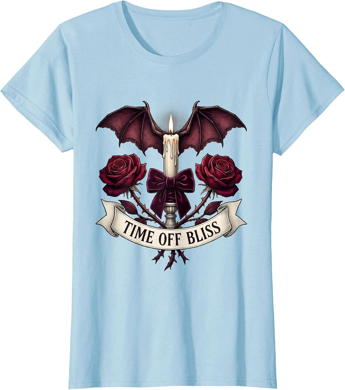 Women's Time Off Bliss Labor Day Relaxation Design T-Shirt - Baby Blue