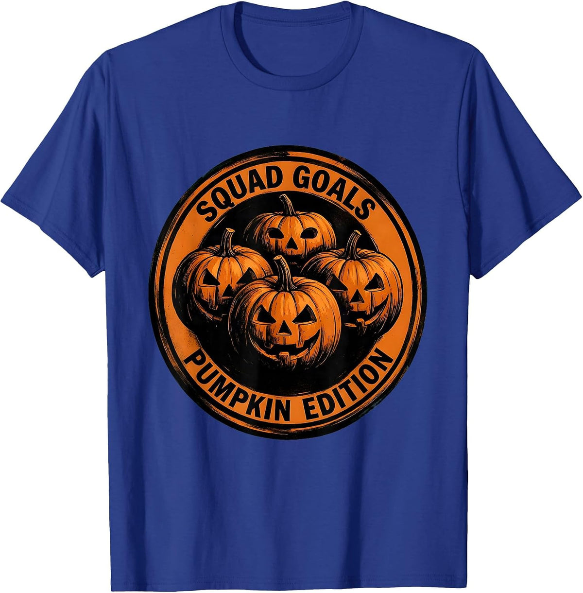 Squad Goals Pumpkin Edition Fall Group Design T-Shirt - Royal Blue