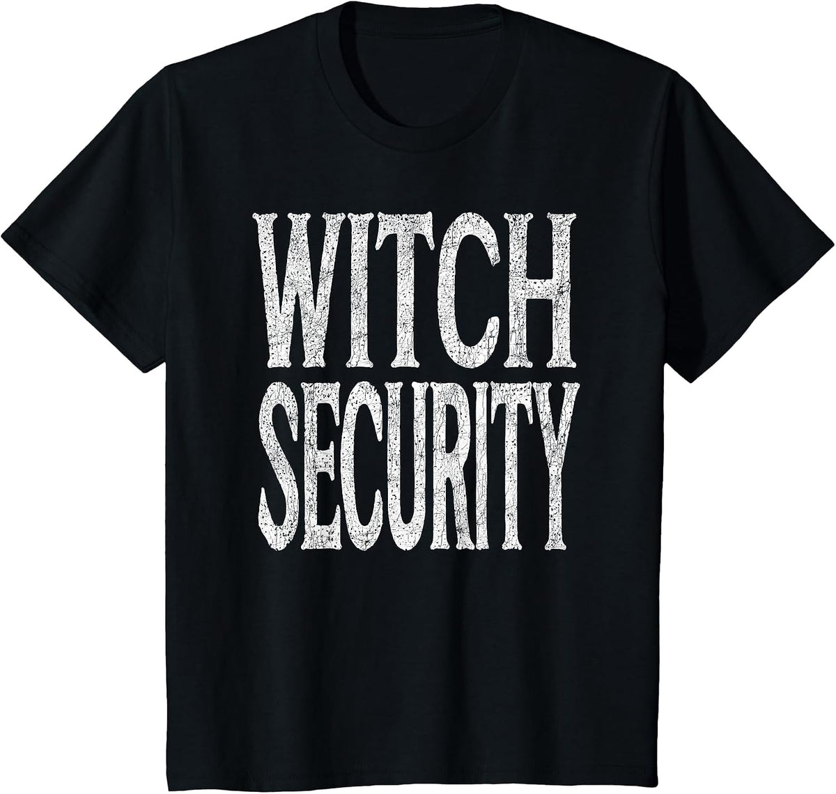Funny Halloween Group Costume, Witch Security T-Shirt - Black