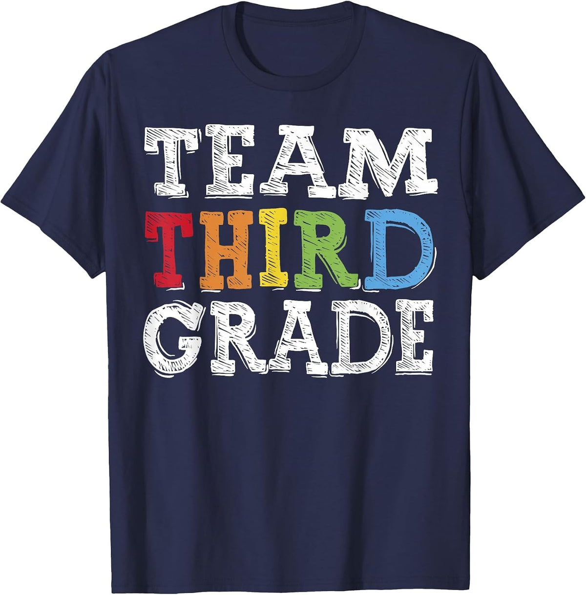 Team 3rd Grade Squad Third Teacher Student Back to School T-Shirt - Navy Blue