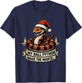 My Ball Python Made The Mantel Retro Cartoon Snake Lover T-Shirt - Navy Blue