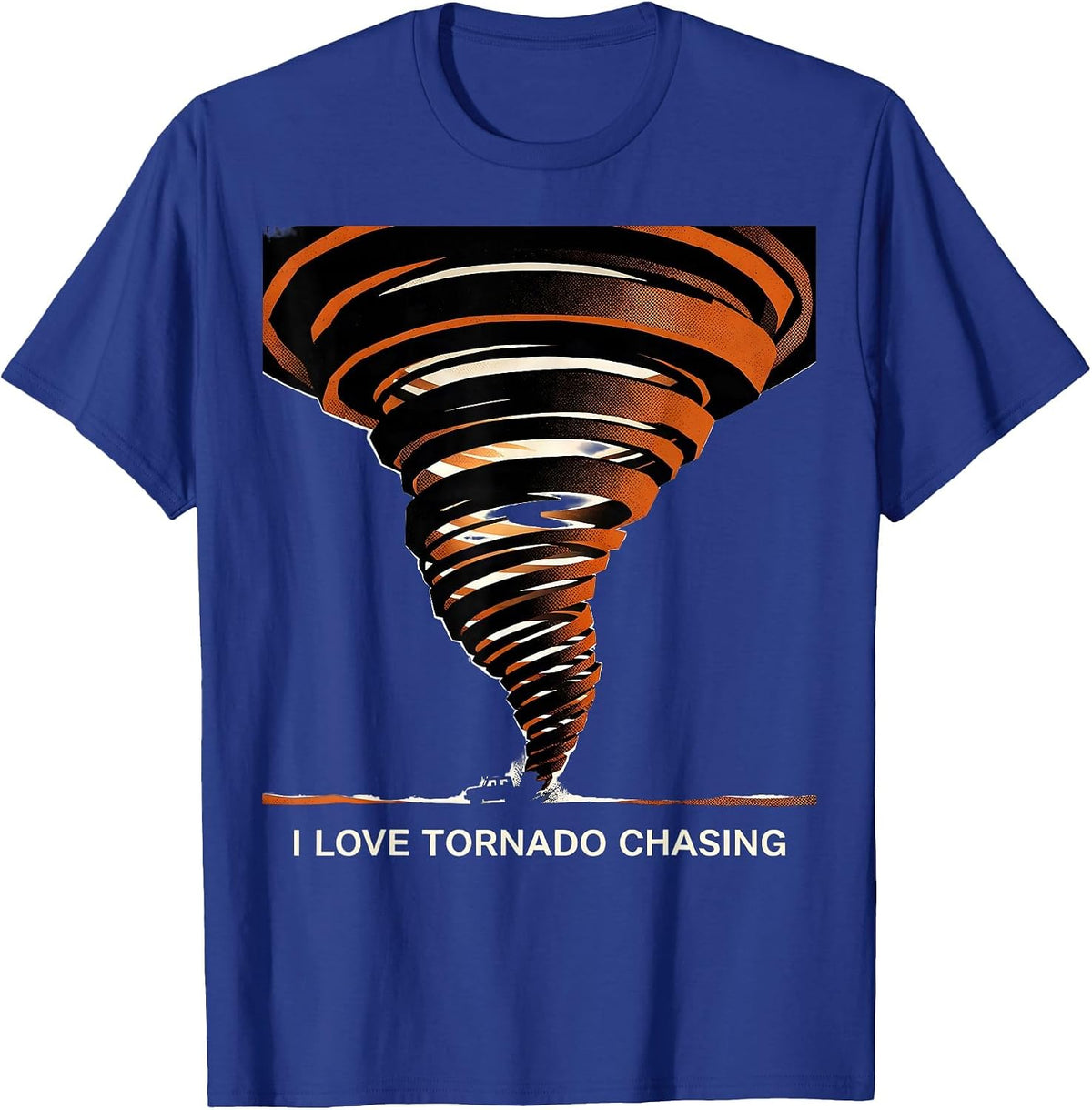 Men's I Love Tornado Chasing Minimalist Storm Chaser Meteorology T-Shirt - Royal Blue