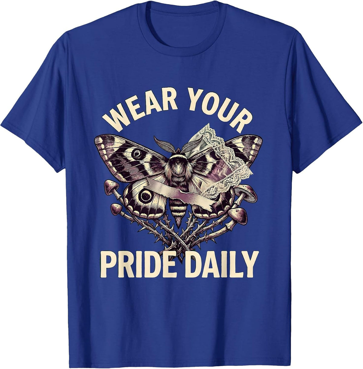 Wear Your Pride Daily Pride Flag Design T-Shirt - Royal Blue