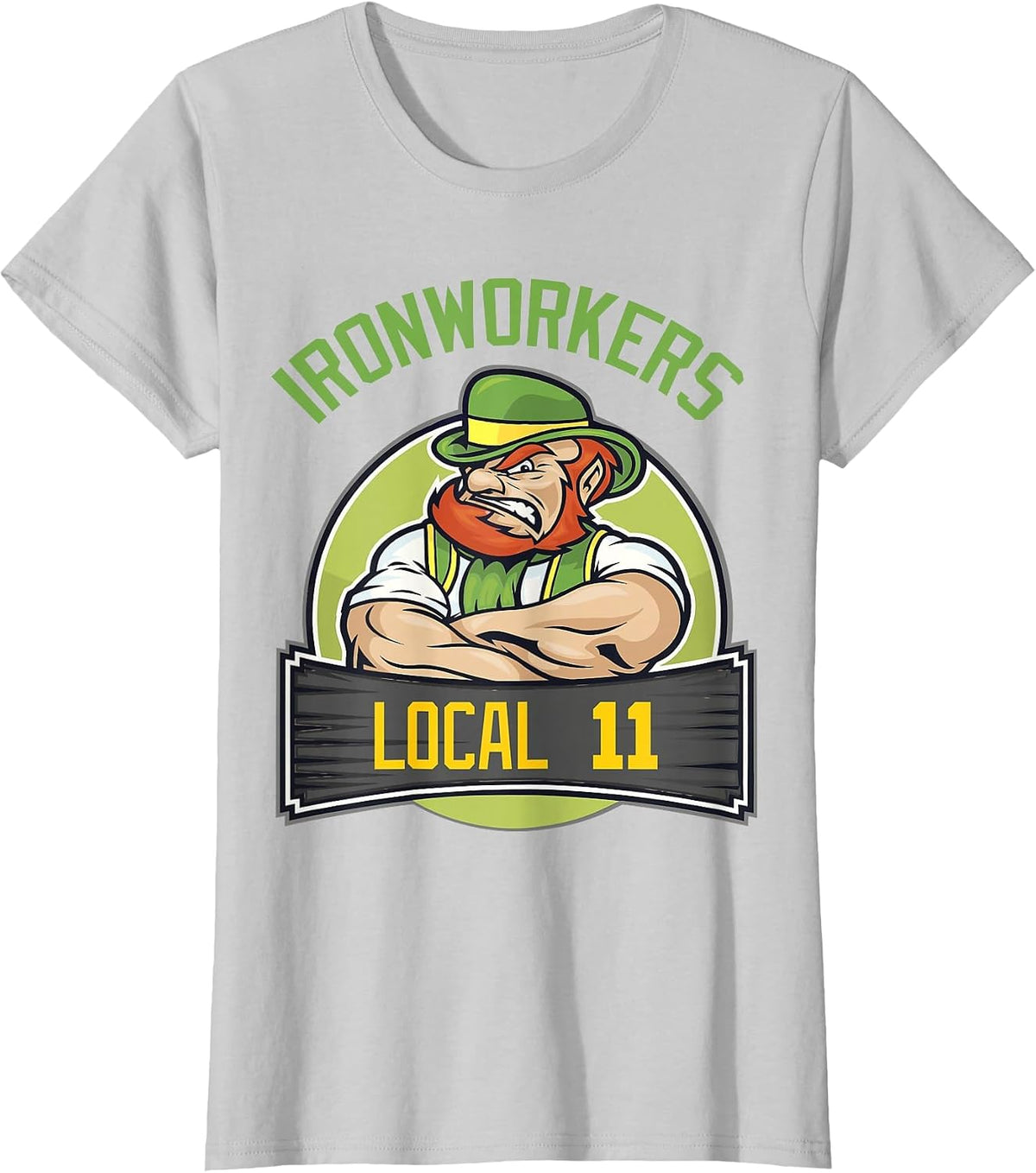 Iron Worker Local 11 Union T Shirt T-Shirt - Silver Grey