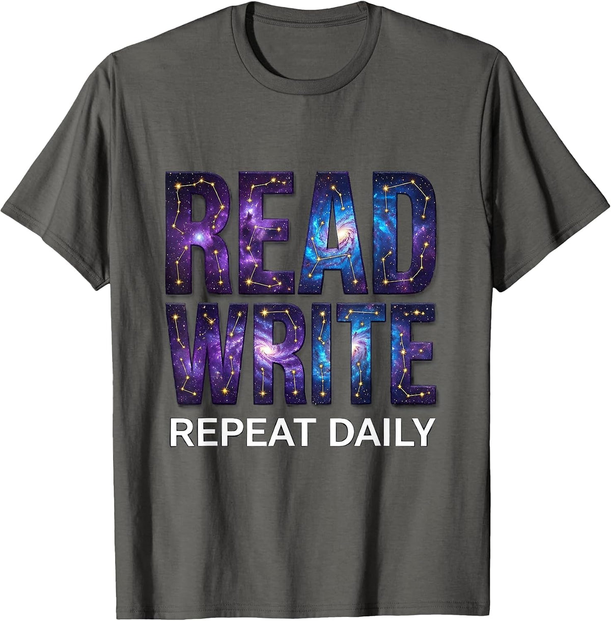 Read Write Repeat Daily First Grade Teacher Design T-Shirt - Asphalt Grey