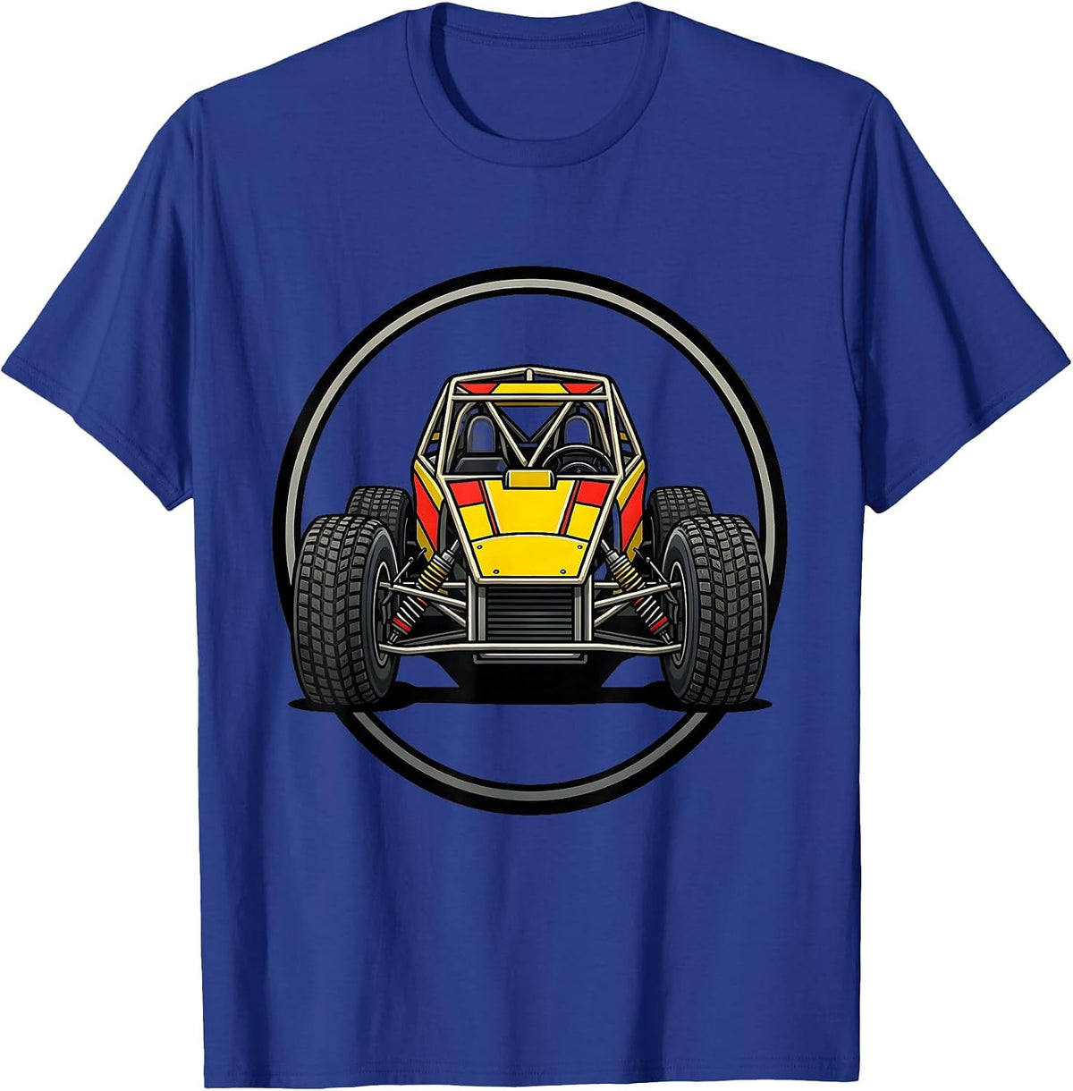 Men's Dirt Track Sprint Car Racing Enthusiast Patriotic Hobbyist T-Shirt - Royal Blue
